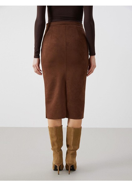 Lcw Vision Beli Fermuarlı Süet Kadın Etek fırsatları