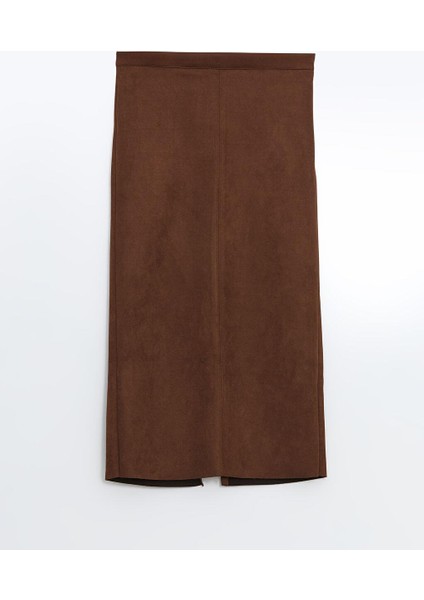 Lcw Vision Beli Fermuarlı Süet Kadın Etek indirimleri