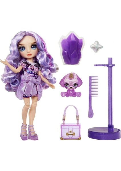 Raınbow Hıgh 120223 Violet Wıllow Moda Bebek Parlak Slıme ve Evcil Hayvan 3+