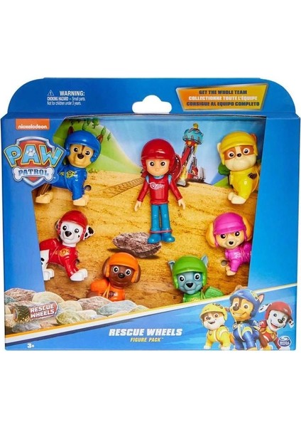 Spın Master 6070443 Paw Patrol Rescue Wheels 7 Figürlü Oyun Seti