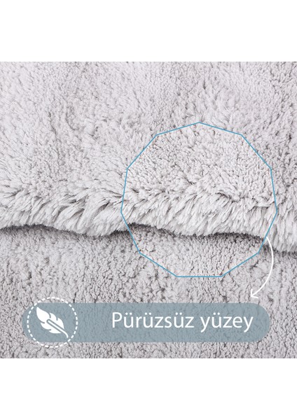 Bubble Gri Büyük Ebat 2'li Banyo Paspas Seti Kaymaz Tabanlı Yıkanablir Klozet Takımı indirimleri