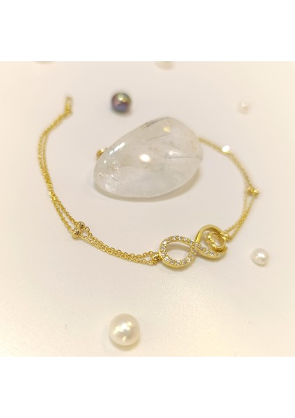 Sonsuzluk Bileklik Künye 14 Ayar Altın