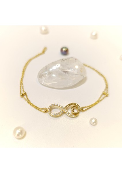 Sonsuzluk Bileklik Künye 14 Ayar Altın modelleri