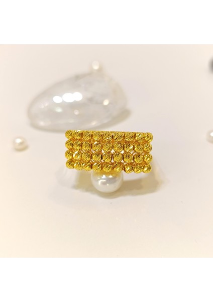 Dorika Toplu Taşsız Yüzük 14 Ayar Altın modelleri