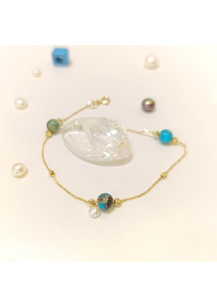 Varasit Taşlı Bileklik Künye 14 Ayar Altın Hd Videolu