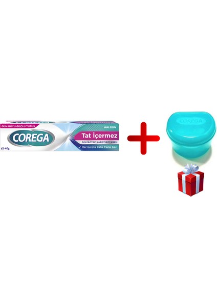 Tat Içermez Yapıştırıcı Krem 40GR + Corega Protez Diş Saklama Kabı