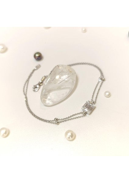 Baget Taşlı Bileklik Künye 14 Ayar Altın fiyatları