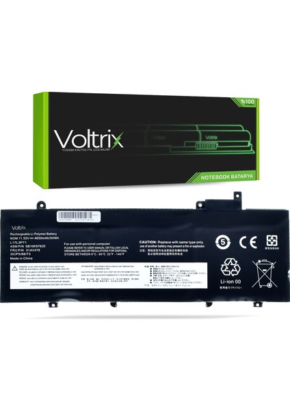 Lenovo Thinkpad Fru Pn: 01AV478 Uyumlu Notebook Batarya - Pil