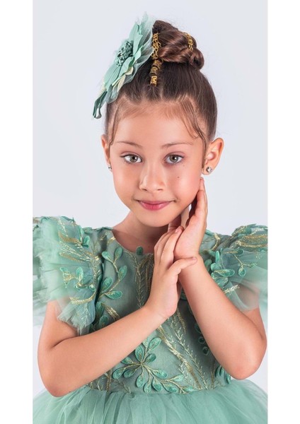 Kız Çocuk Nakışlı Tütü Etek Elbise MNK0578 fiyatları