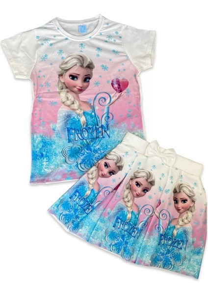 Frozen Etekli Kız Çocuk Takım Yazlık