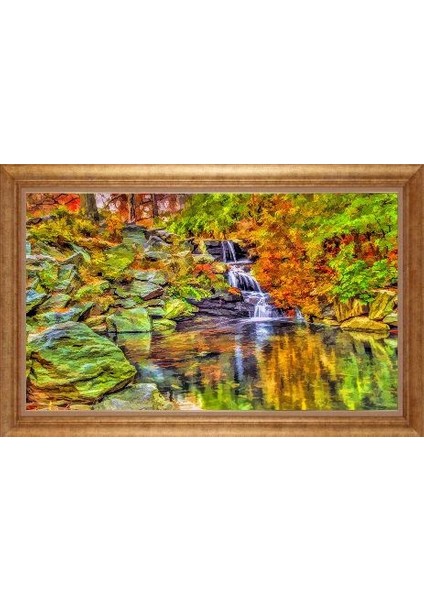 Altın Çerçeveli Paspartulu Tablo IR3047