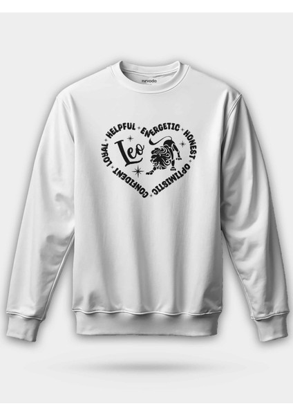 Aslan Burcu Leo Zodyak Kalpli Unisex Regular Sweatshirt