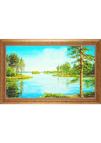 Altın Çerçeveli Paspartulu Tablo IR3072