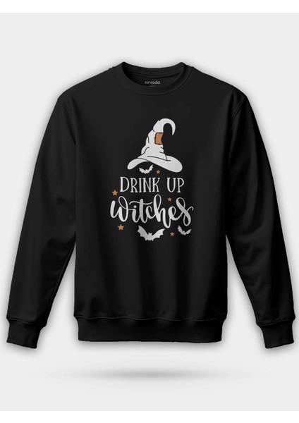 Drink Up Cadılar Bayramı Unisex Regular Sweatshirt