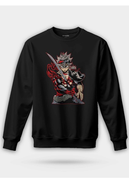 Asta Black Clover Unisex Regular Sweatshirt