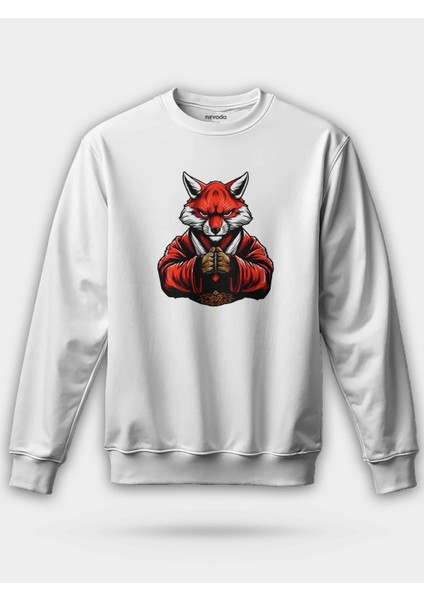 Samuray Red Fox Tilki Unisex Regular Sweatshirt