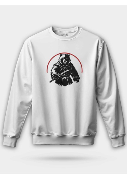 Samuray Savaşçı Ayı Unisex Regular Sweatshirt