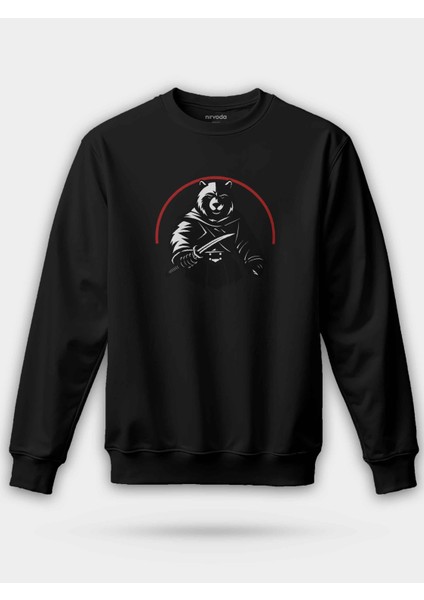 Samuray Savaşçı Ayı Unisex Regular Sweatshirt