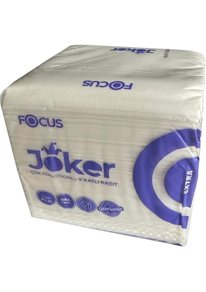 Joker Masaüstü Tek Çek V Katlama Kağıt Dispenser Peçete - 2 Kat - 250 Adetlik 30 Paket / Koli