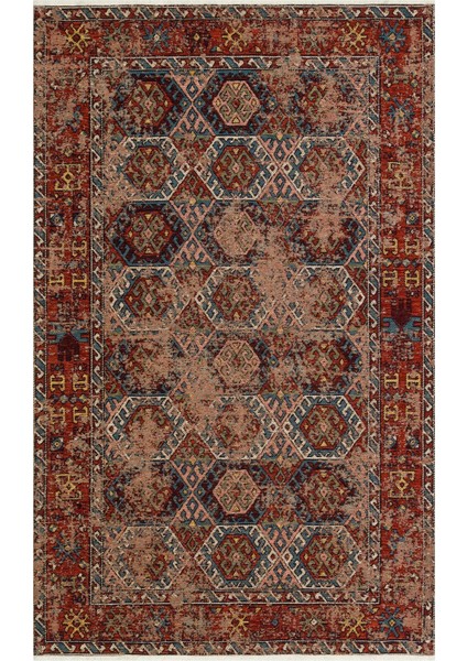 Eko Anadolu Antik Desenli Yıkanabilir Kaymaz Tabanlı Etnik Kilim AND03