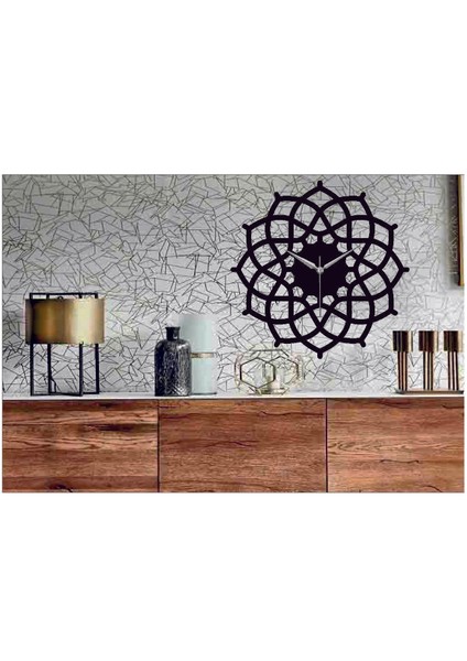 Kişiye Özel Geometrik Temalı Ahşap Duvar Saati