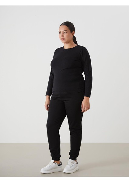 Lcw Vision Beli Lastikli Kadın Kalın Jogger Eşofman Altı