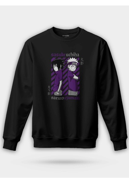 Sasuke Naruto Ikilisi Naruto Unisex Regular Sweatshirt