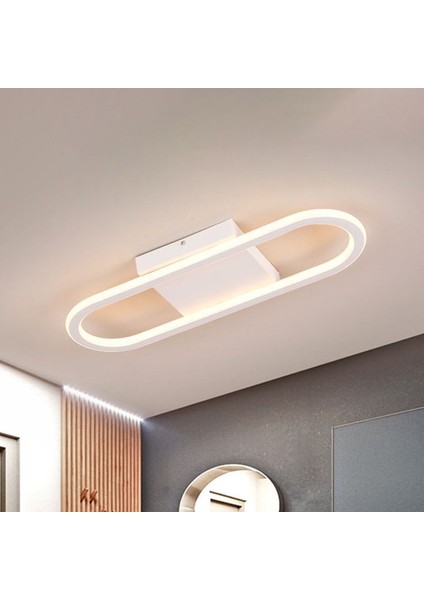 LED Lıghtıng Minel Dekor Oval -35-15CM Plafonyer A++ Ledli Modern Avize Koridor Hol Aydınlatma