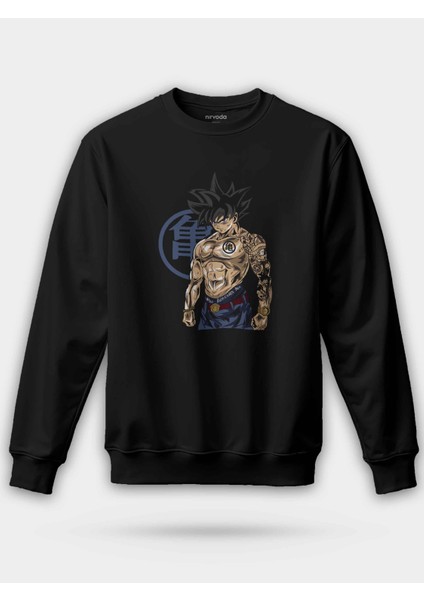 Son Goku Supreme Siyah Unisex Regular Sweatshirt