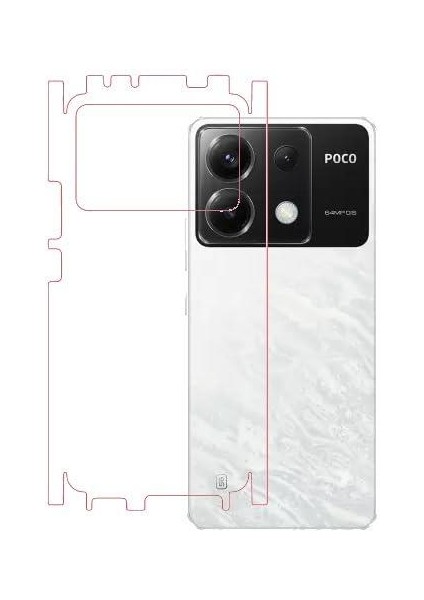 Poco X6 Pro ile Uyumlu Mat Tpu Arka Kaplama 360