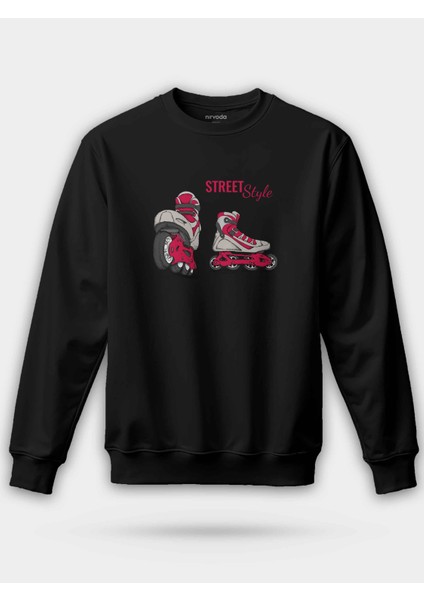 Street Style Paten Unisex Regular Sweatshirt