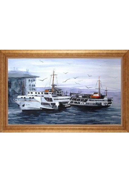 Altın Çerçeveli Paspartulu Tablo IR2086