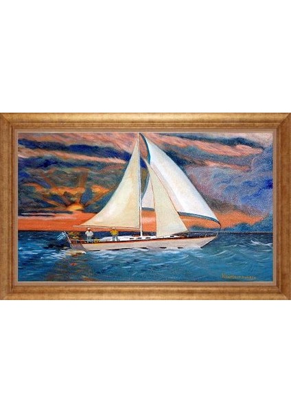 Altın Çerçeveli Paspartulu Tablo IR1099