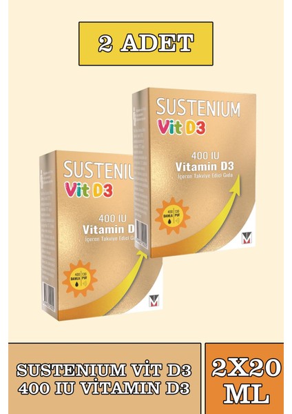 Vitamin D3 400 Iu Sprey 20 ml 2 Adet