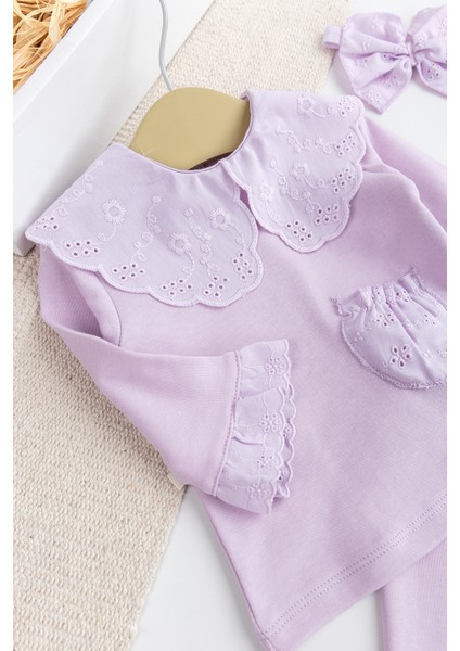 Fisto Yakalı Ikili Pamuklu Penye Kız Bebek Takımı fiyatları