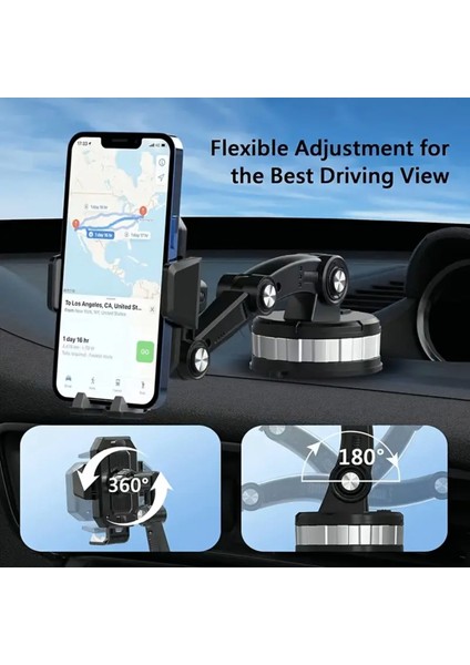 Vantuzlu Ayarlanabilir Araç Telefon Tutucu | Uzayabilen 360 Derece Oto Araç Içi Telefon Tutucu