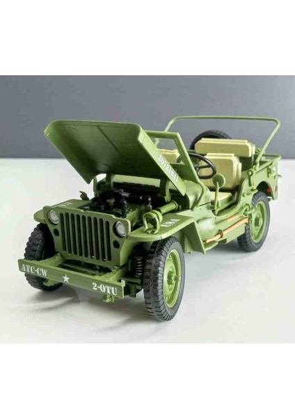 Dianomitriple9 1:18 Ölçek 1941 Jeep Willys Military Police/// Diecast Metal Model