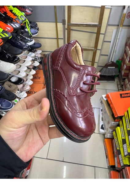 Bebe Bordo Rugan Şık Comfort Özel Gün Casual