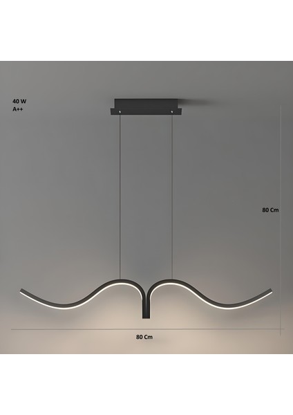 LED Lıghtıng Minel Dekor Hala Yay Model LED 80CM, Masa Üstü Sarkıt, Modern Aydınlatma, Dekoratif modelleri