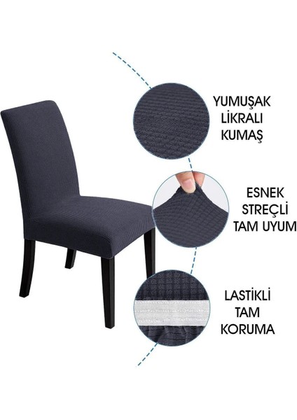 Baqdo Sandalye Örtüsü Likralı Yüksek Kaliteli ve Esnek Yıkanabilir Sandalye Kılıfı Pitikare ( 1 adet ) fiyatları