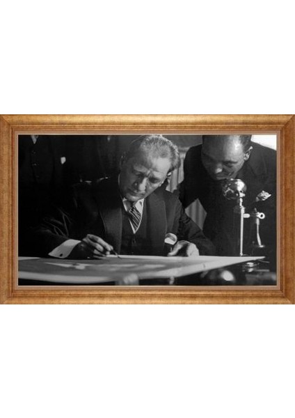 Altın Çerçeveli Paspartulu Tablo IR3741