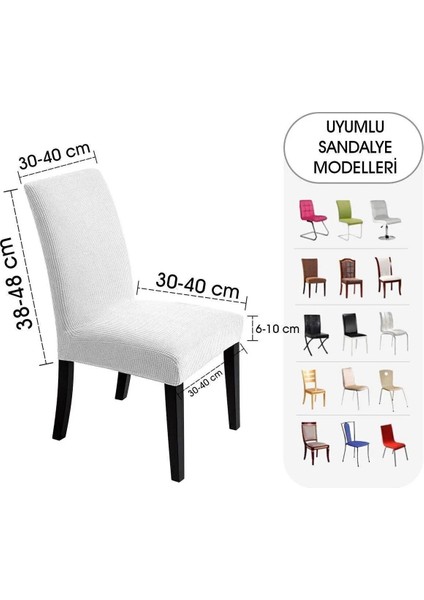 Baqdo Sandalye Örtüsü Likralı Yüksek Kaliteli ve Esnek Yıkanabilir Sandalye Kılıfı Pitikare ( 1 adet ) modelleri