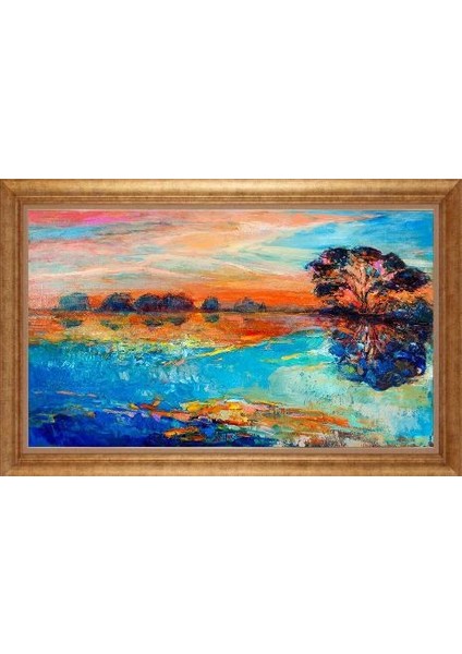 Altın Çerçeveli Paspartulu Tablo IR2872