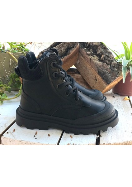 Guja 24K651 Çocuk Deri Günlük Fermuarlı ve Bağcıklı Bot