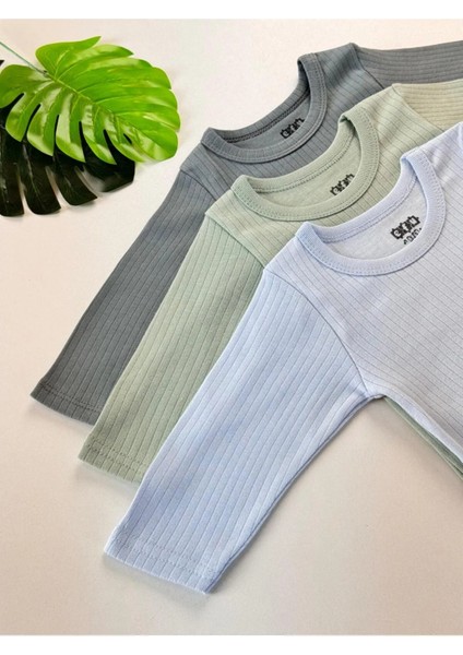 3'lü Unisex Pamuklu Raporlu Bebek Basic Body Pantolon Takım indirimleri