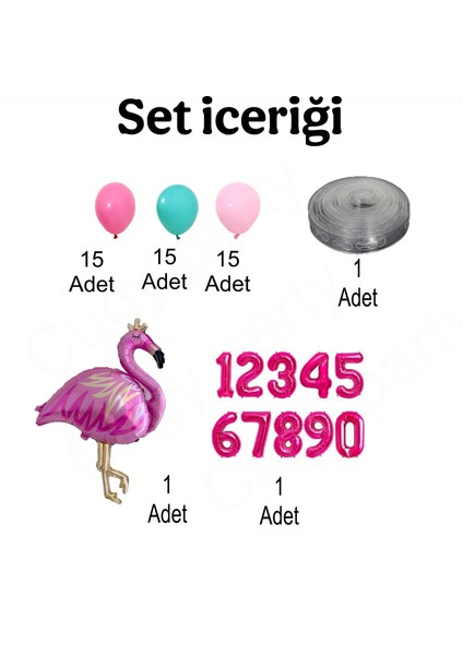 Pembe Flamingo Detaylı 5 Yaş Mini Doğum Günü Parti Konsepti