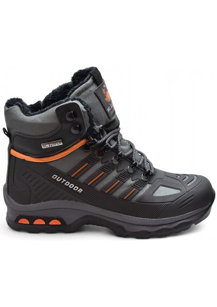 1823 Ortopedik Taban Trekking Outdoor Fermuarlı Erkek Bot Içi Kürklü