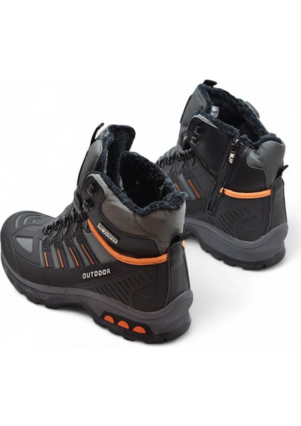 1823 Ortopedik Taban Trekking Outdoor Fermuarlı Erkek Bot Içi Kürklü