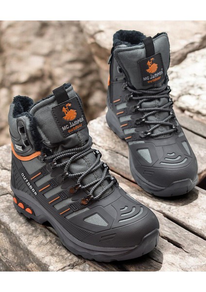 1823 Ortopedik Taban Trekking Outdoor Fermuarlı Erkek Bot Içi Kürklü