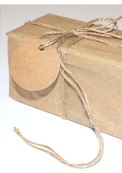 Kraft Etiket Yuvarlak 5 Cm 100'Lü